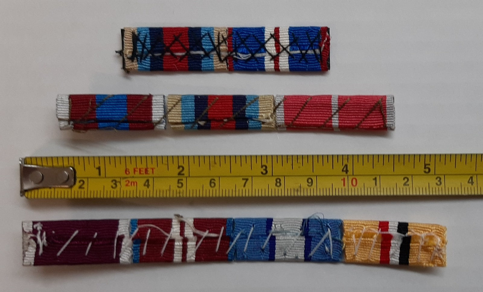 Medal Ribbons Three Rows & Rosettes No1 or No2 Dress British Uniforms