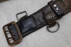 Vintage Belt Double Prong Buckle With Sam Browne Fittings Size 27-38"