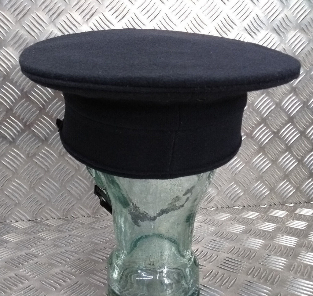 Black Dress Hat Genuine British Made Uniform Visor Cap - Assorted Sizes