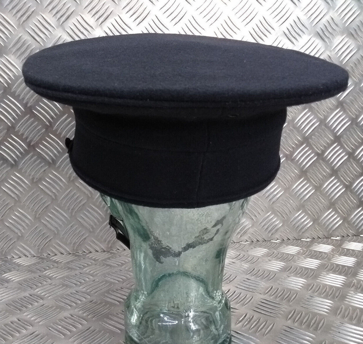 Black Dress Hat Genuine British Made Uniform Visor Cap - Assorted Sizes