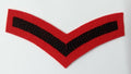 Gurkha Style Rank Patch Lance Corporal Chevrons Stripes On Scarlet Felt