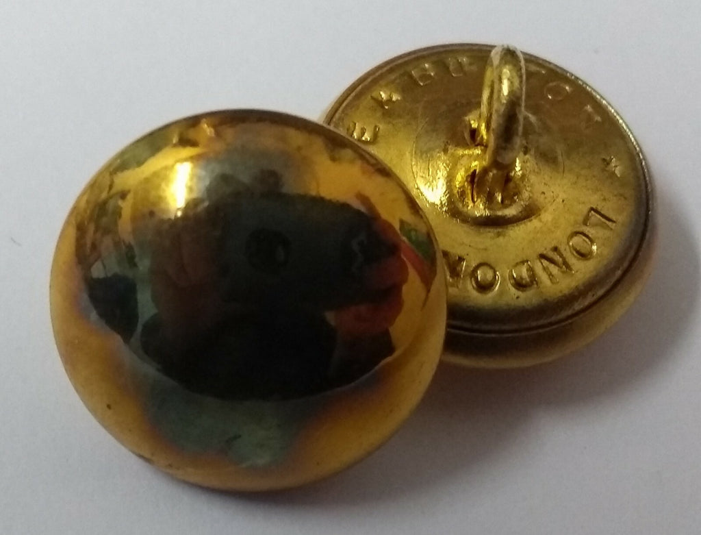 Genuine Vintage British Issue Plain Gilt Domed Ceremonial Dress Buttons