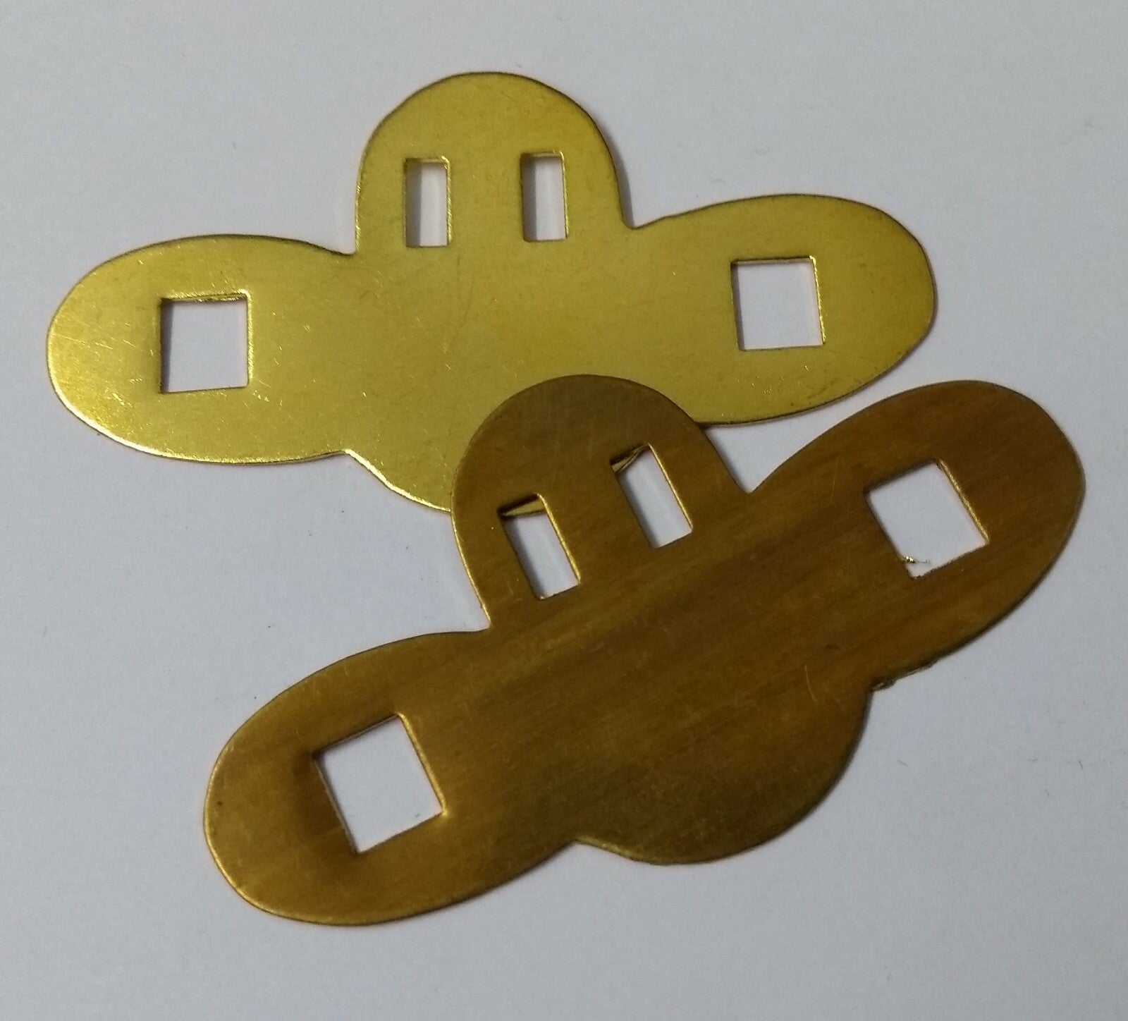 Genuine Issue Brass Type Badge Backing Plates For Hat Badge X2 STD69
