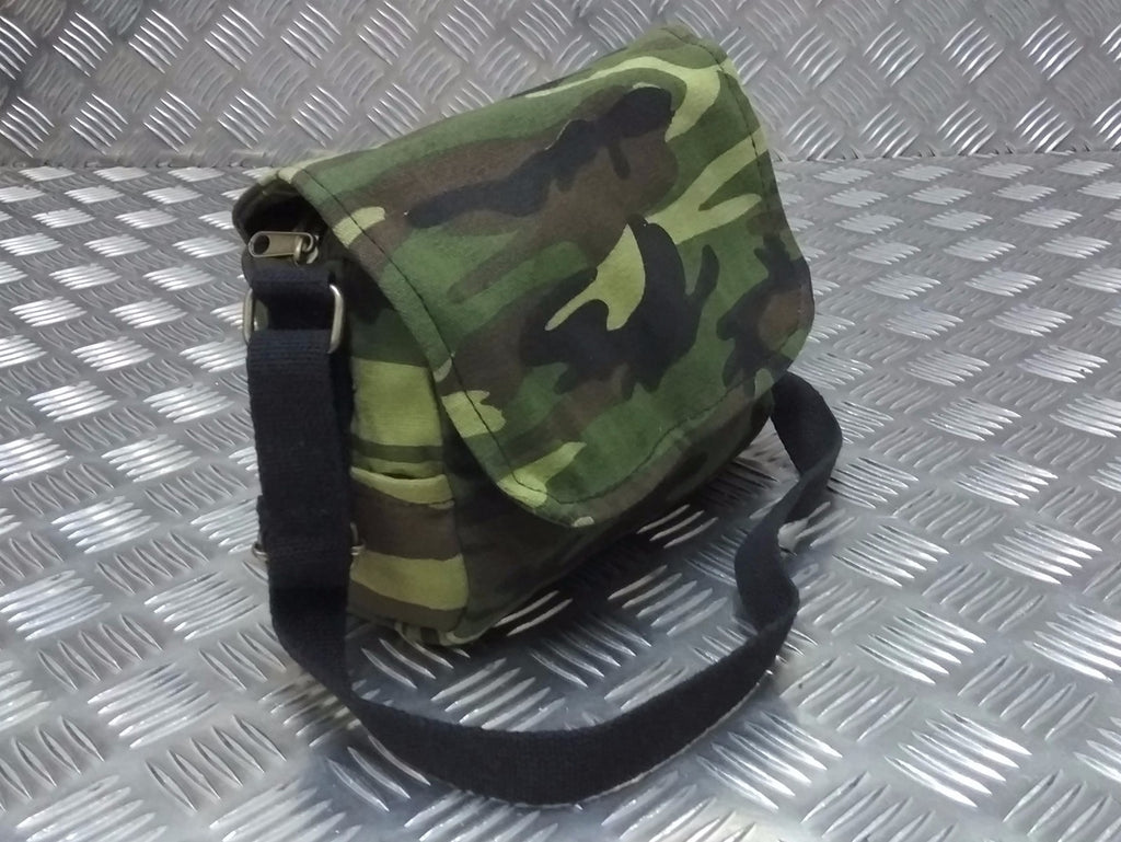 Military Style Mini Canvas Shoulder Bag Small Effects Military Camo Stripe - NEW