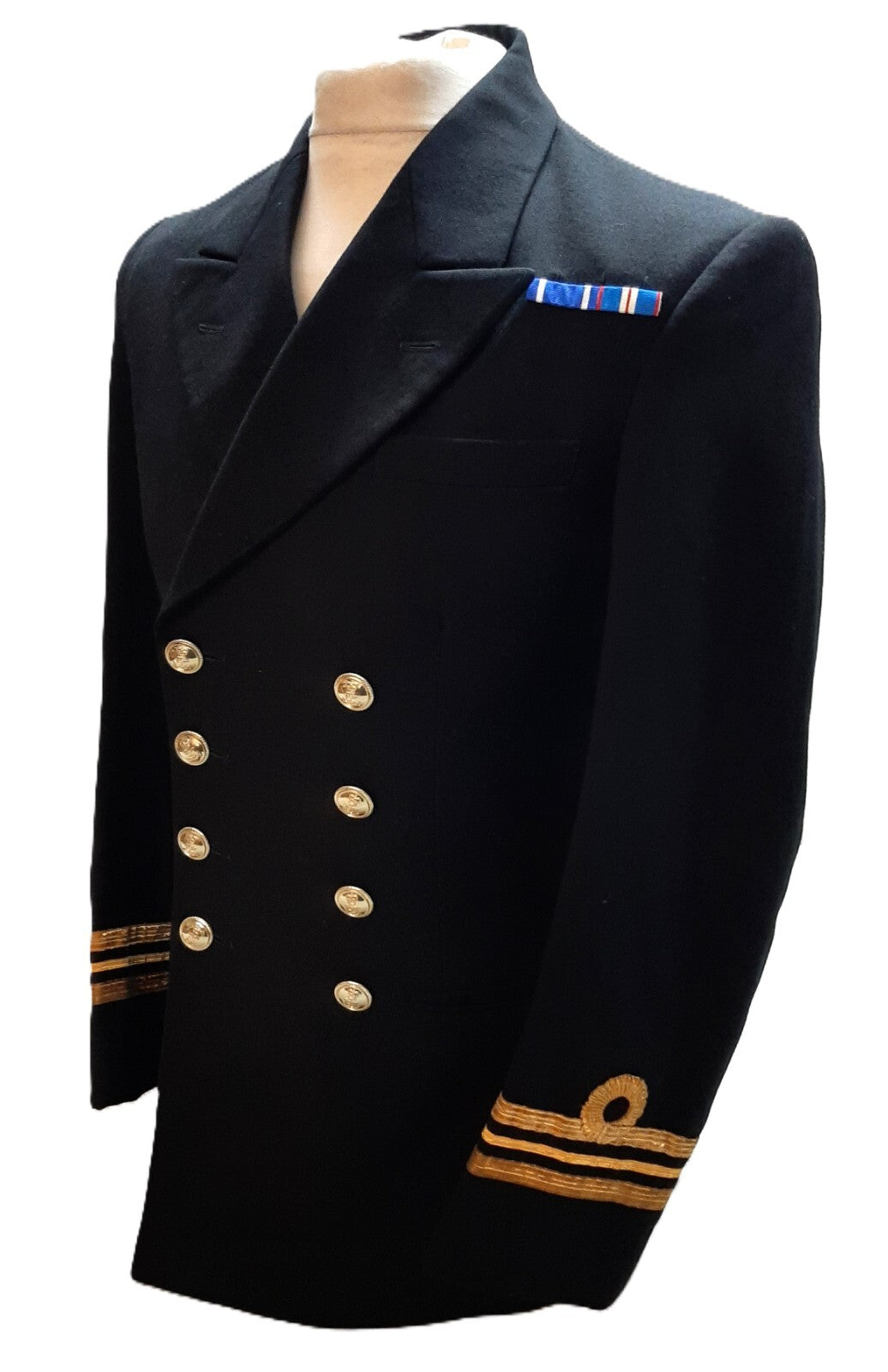 RN Jacket British Naval OFCs Lt Cdr Vintage 1989 Bernard 8 Button