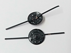 Black Rosettes Insignia British Made Split Pin Vintage Subdued Rose Crown X4