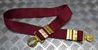 Abu Dhabi Belt Maroon Nylon With Insignia Buckle For Ceremonial & Parade Duties