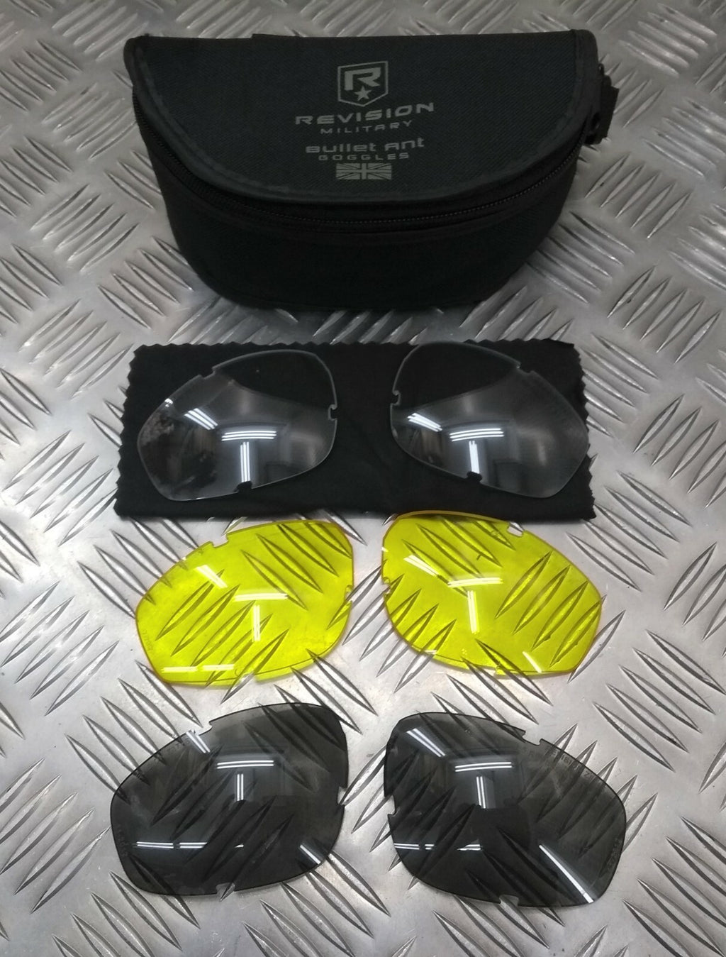 Revision Bullet Ant Ballistic Goggles Refresh 3 Lens Set & Soft Case Army Style