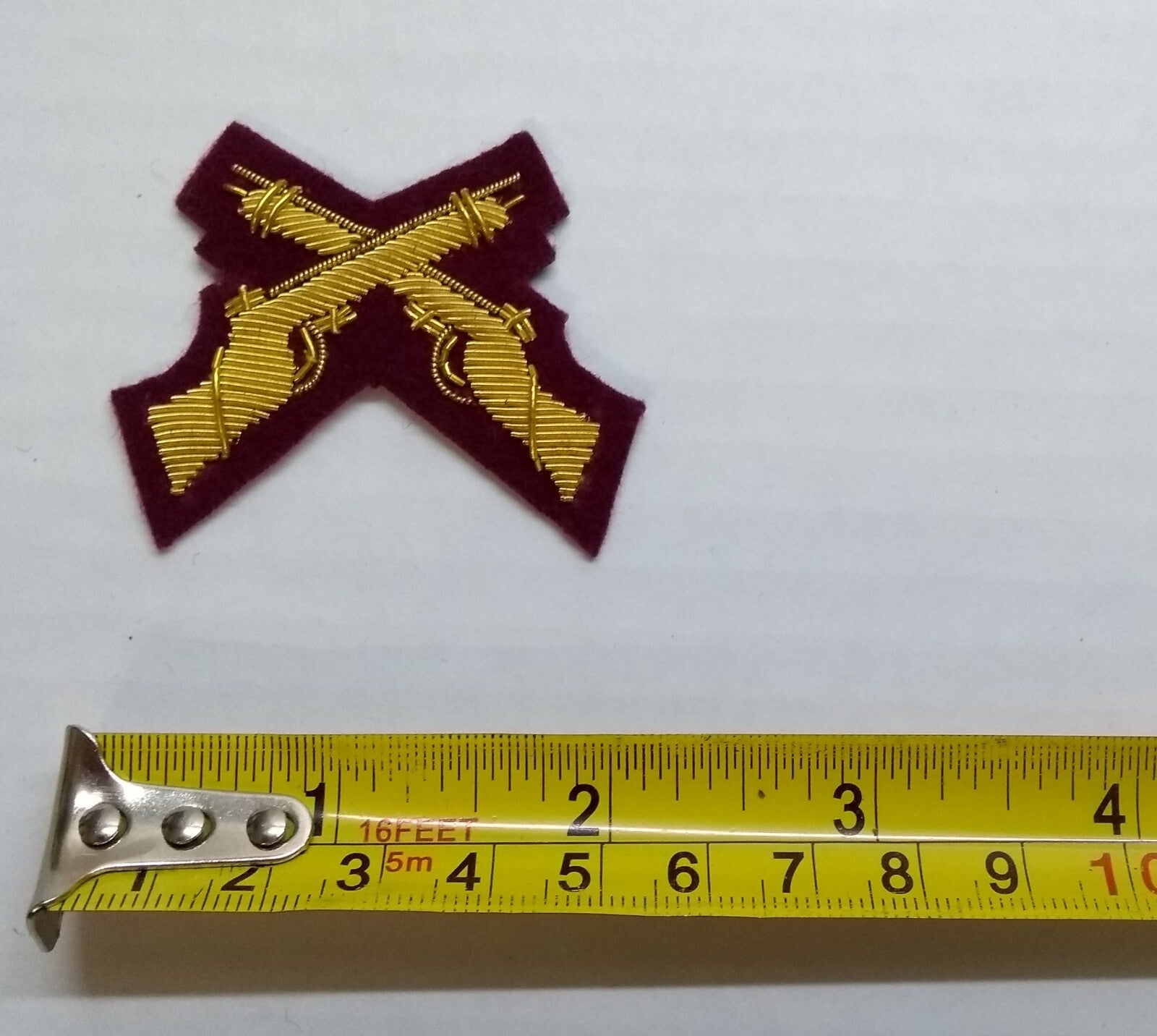 Mess Kit Badge Skill at Arms British Dull Cherry Hand Embroidered Patch