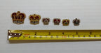 Army Crowns Gold/Silver With Crimson Padding Hand Embroidered H/E Insignia X6