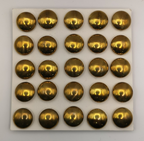 Vintage Brass Colour Half Ball Dome Dress Buttons 27L x8