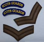 Scots Guards Insignia British Army No2 Corporal Stripes and Shoulder Mudguards