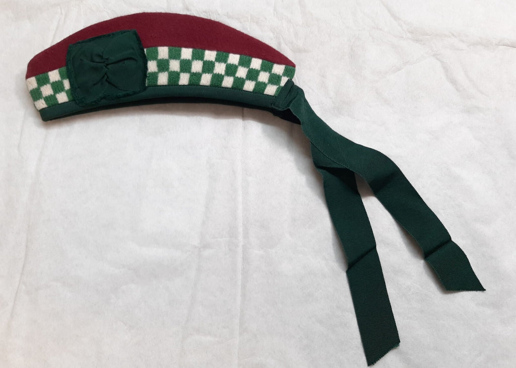 Glengarry Maroon British Army Pattern Scottish Dress Headwear No Insignia 57cm