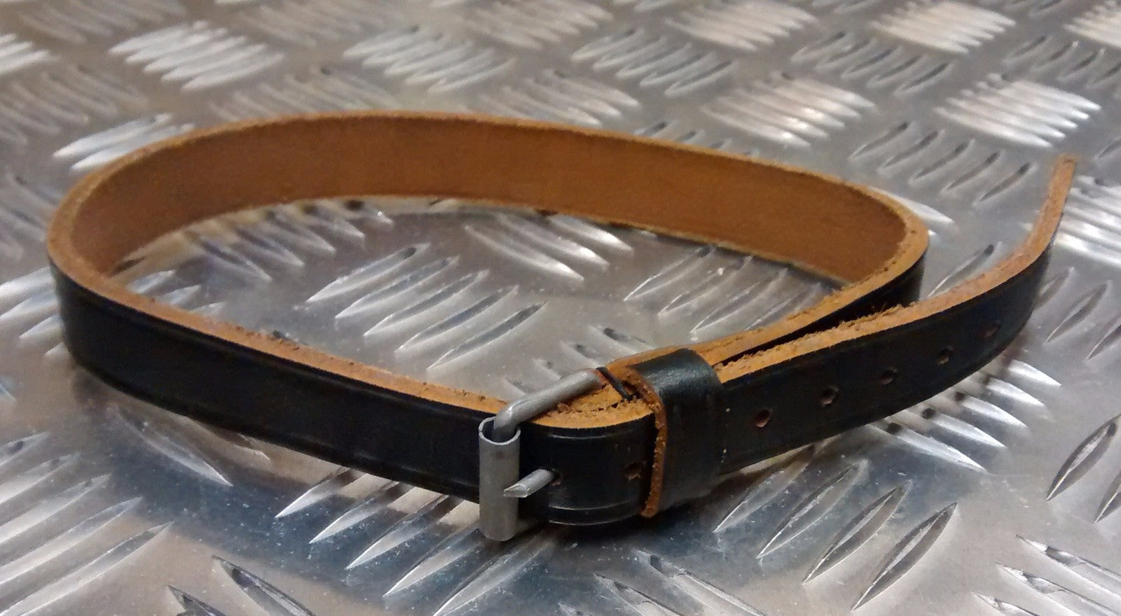 German Army Black Leather Strap Billy Can / Utility Vintage