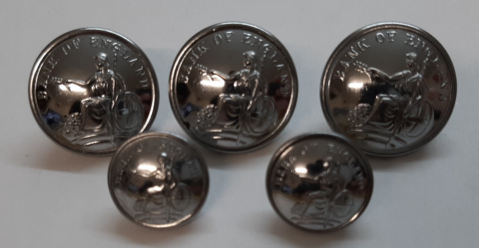 Britannia B.O.E Insignia Assorted Ring Back Obsolete Buttons for Collectors X5