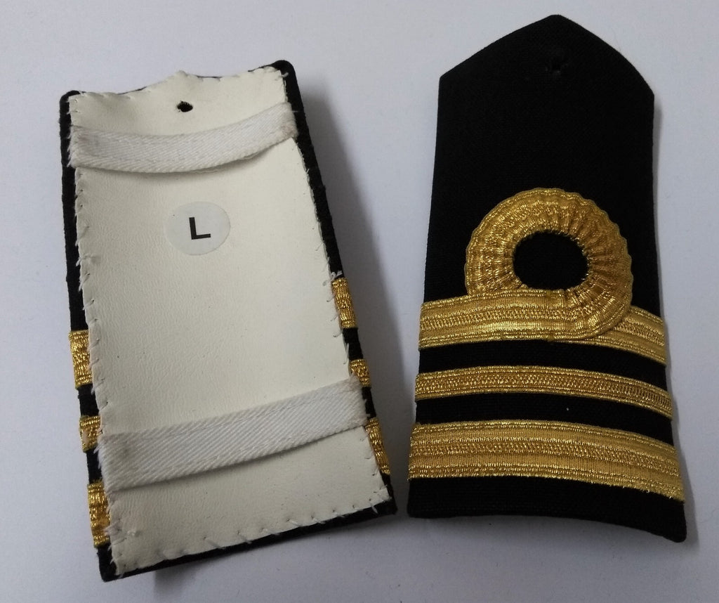 Naval Style Shoulder Boards Epaulette Leather Backed Fancy Dress
