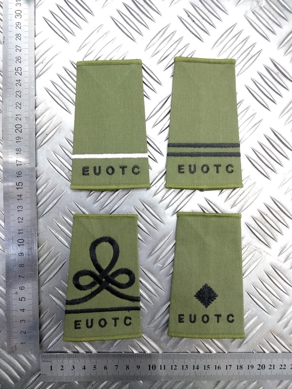 Exeter University Officers' Training Corps EUOTC OD Green Rank Slides - NEW
