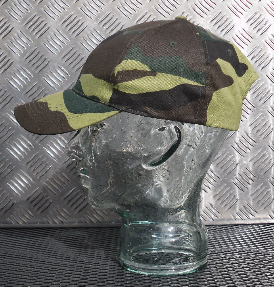 100% Cotton Woodland Camouflage Baseball Hat / Cap - BRAND NEW