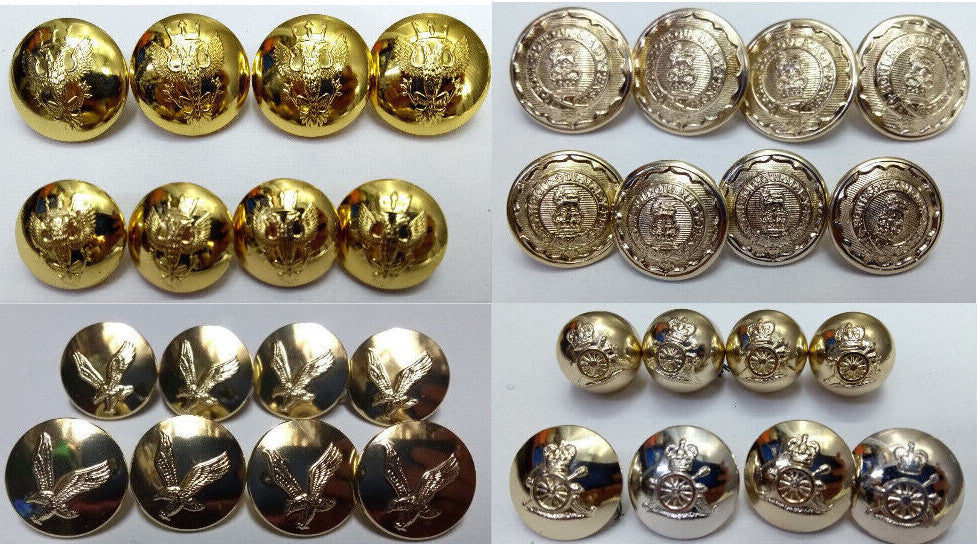 FAD No2 Button Set for Service Dress Jackets and Old Pattern Tunics Assorted