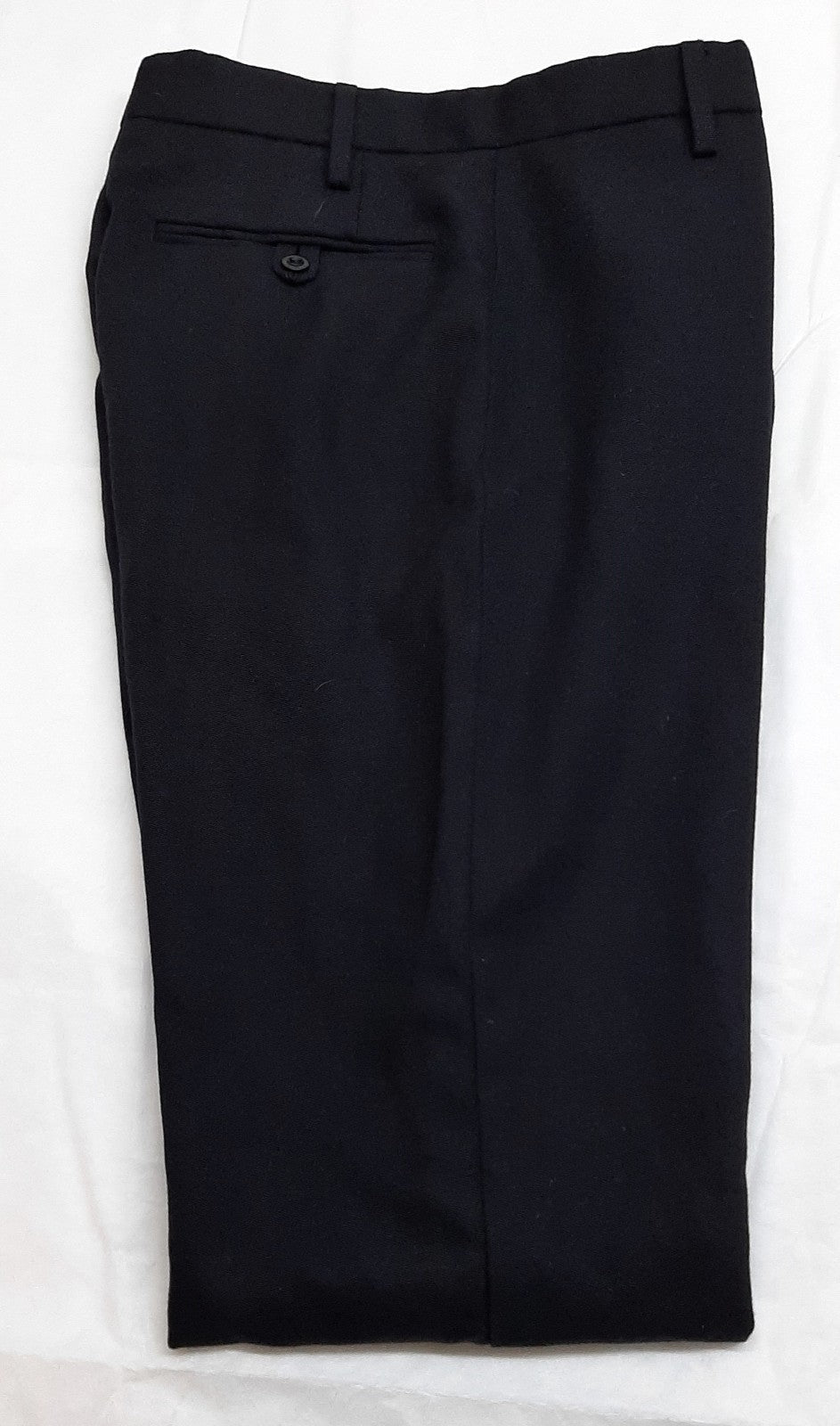 Dress Trouser Black British Basic Pattern Straight Leg W30"