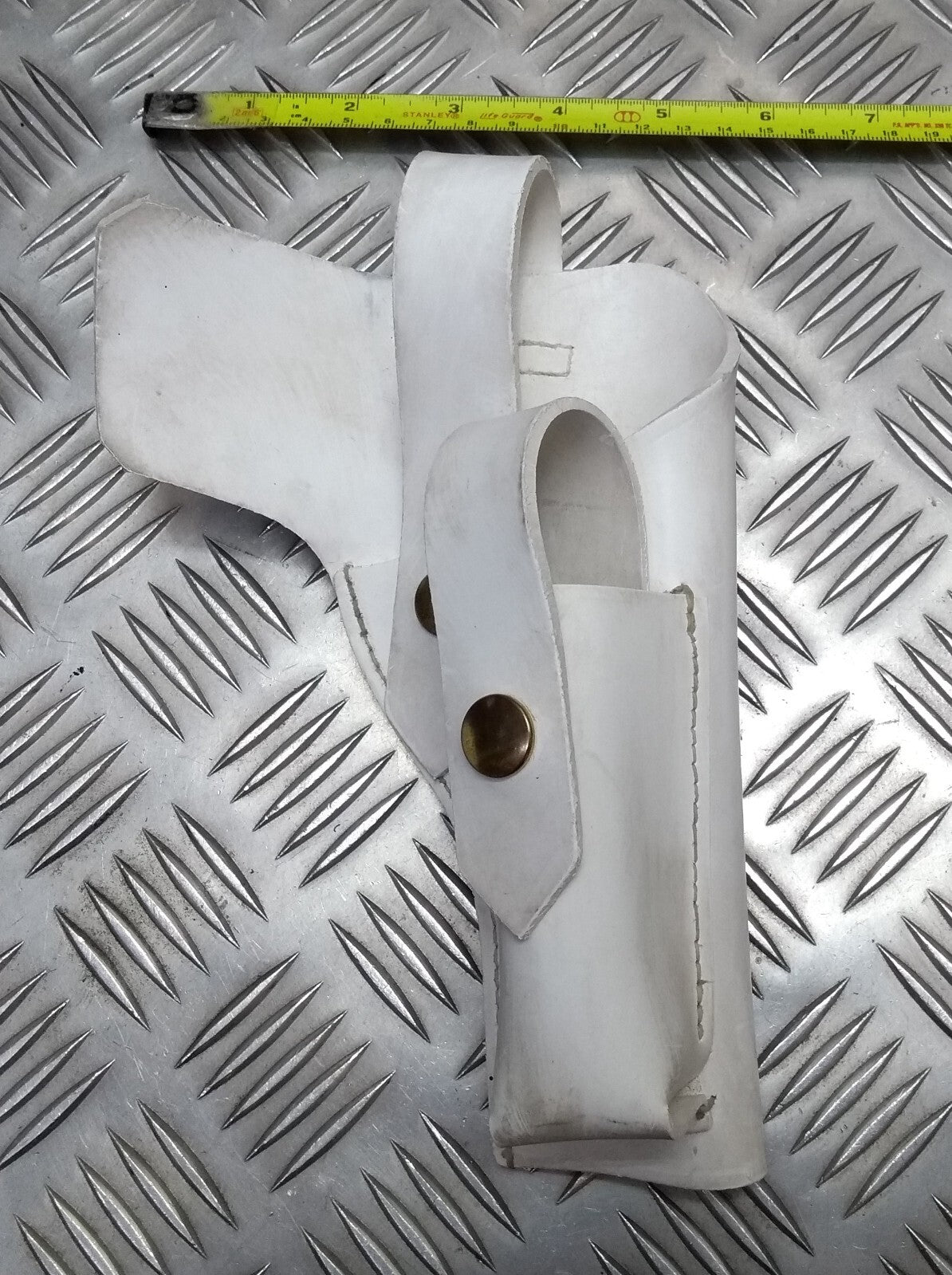 Parade Holster White Ceremonial Issue With Ammo Pocket Made in England