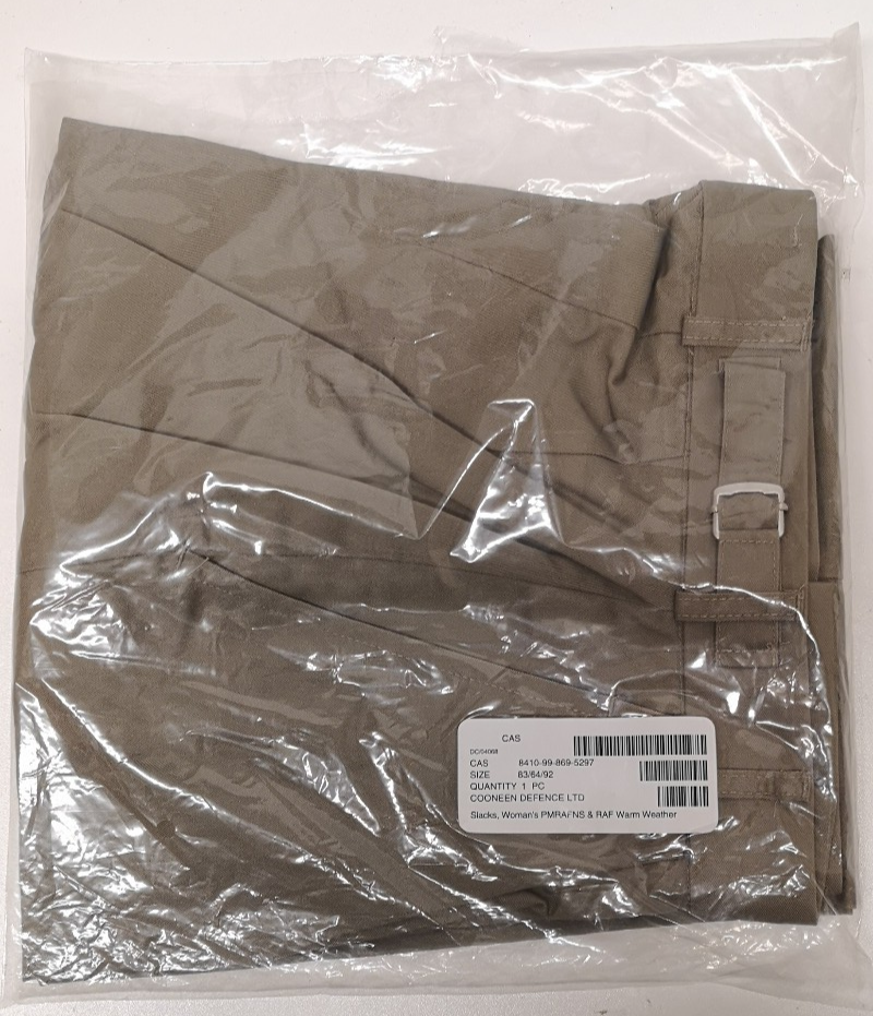 WRAF / RAF Royal Air Force PMRAFNS Stone Woman's Trousers / Slacks Warm Weather