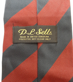 Household Division Maroon Navy Polyester Dress Tie Made In UK by P.L. Sells