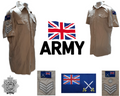 British Army No2 Shirt FAD Fawn Short Sleeves With RLC TRF