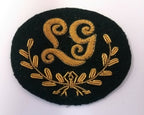 Genuine Vintage British Army Green Gold Wire Braided Lewis Gunner Patch