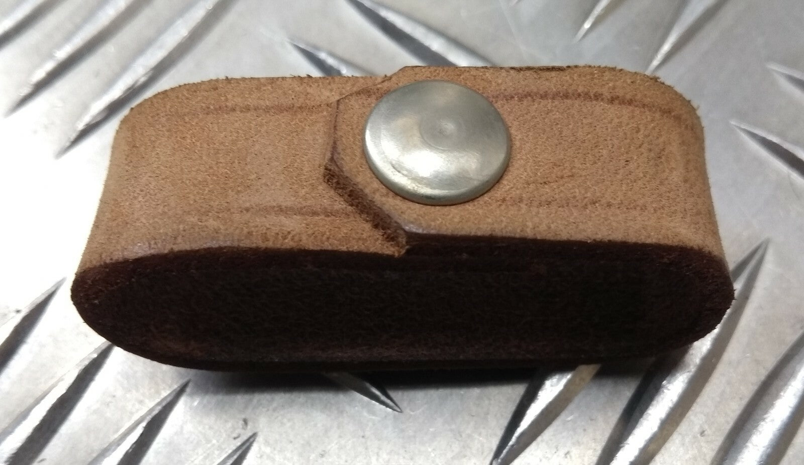Genuine Vintage Tan Brown Leather Belt Slide / Stay Max 4.5cm Belt