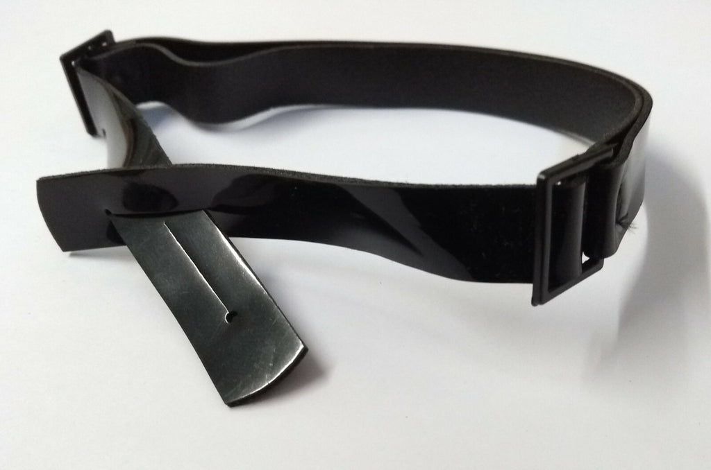 Chinstrap Dress Hat Genuine SD Issue Hi Sheen Black Width12.3mm