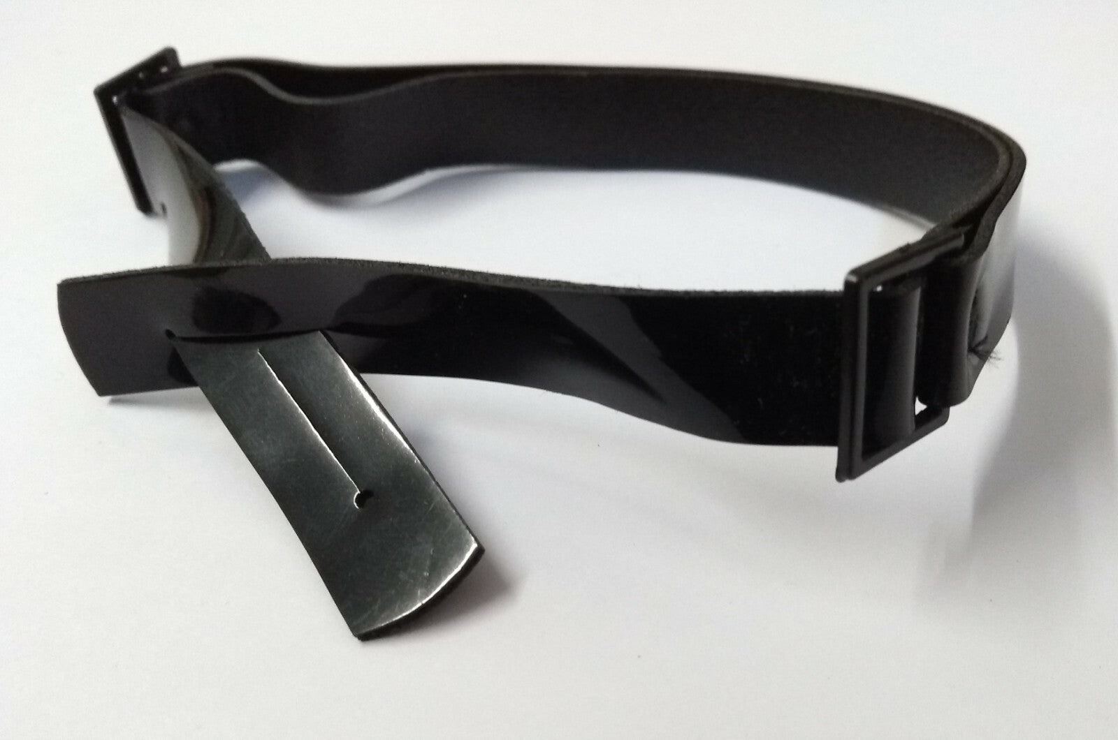 Chinstrap Dress Hat Genuine SD Issue Hi Sheen Black Width12.3mm
