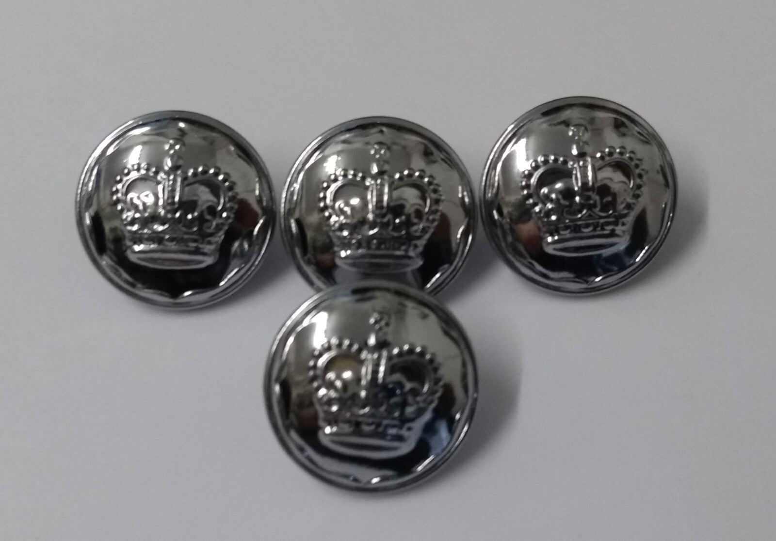 Queens Crown Buttons QC Decorative Edged Hi-Sheen Coat Buttons 38L Loop Back