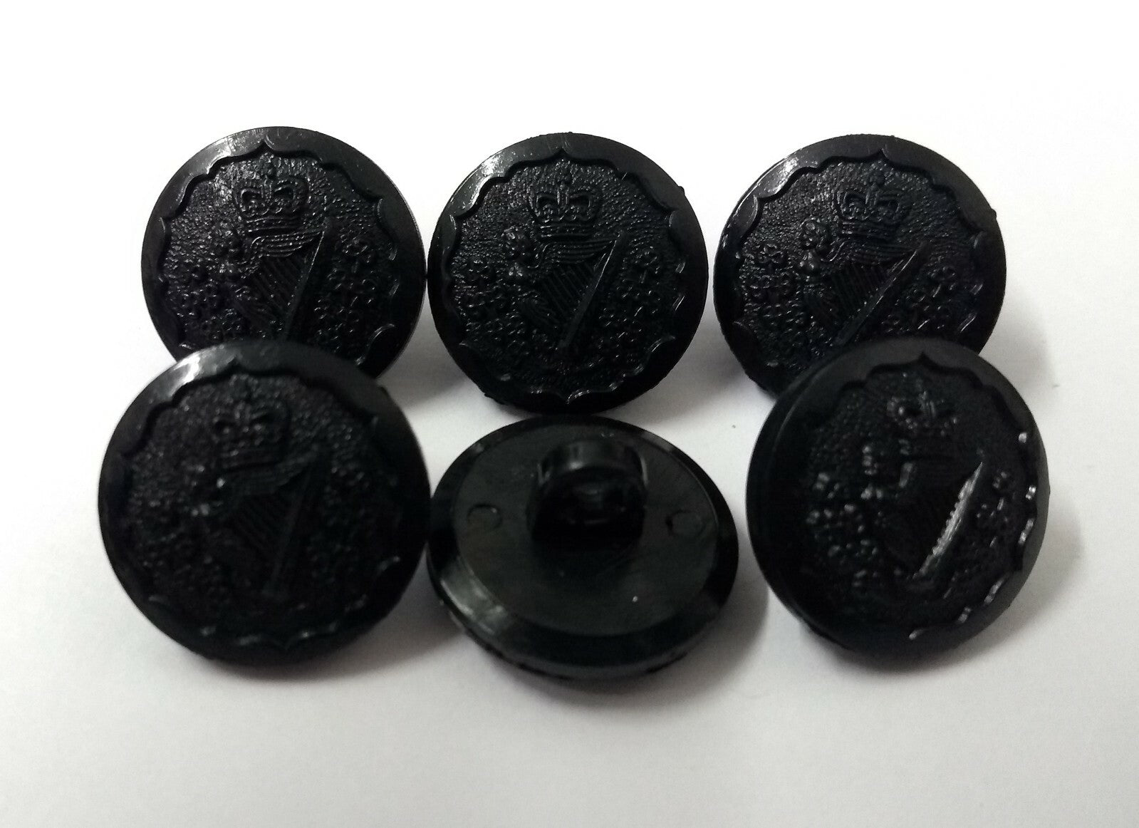 Genuine British Army The Royal Irish Rangers Black Subdued Buttons 30L x25 NEW