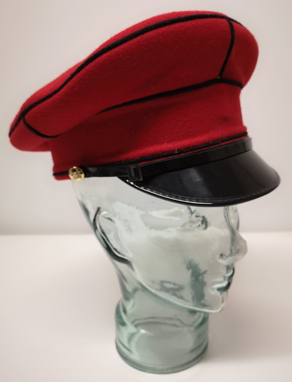 Royal Lancers Service Scarlet Red Dress Hat Cap No Insignia Badge Size 56cm