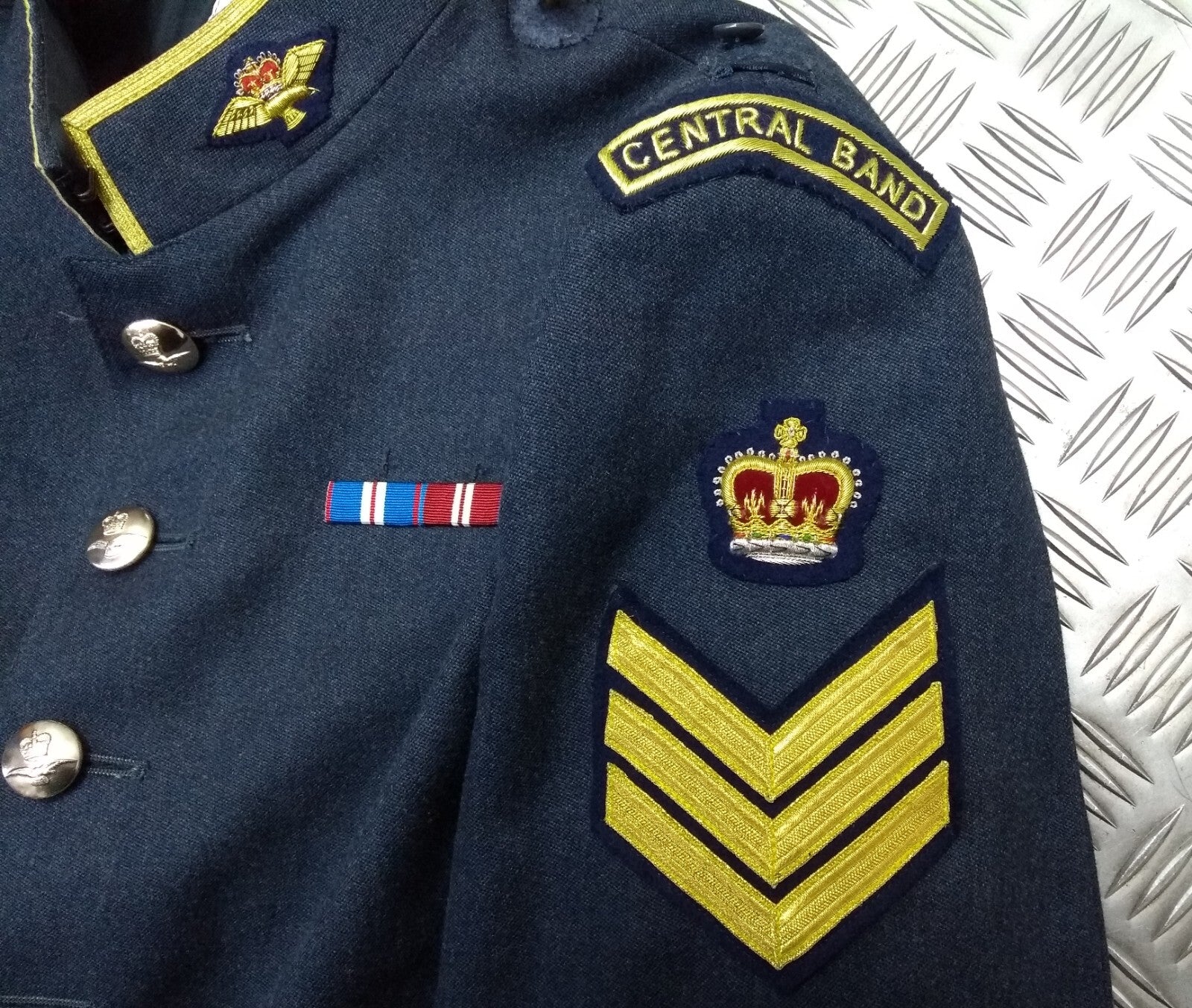RAF Royal Air Force No9 Jacket Airforce Blue Grey Colour Bandsman Tunic Stand up Collar