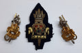 RAEC Hat / Cap Badge & Collar Badges Vintage Hand Embroidered R.A.E.C