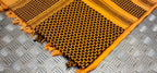 100% Cotton Shemagh / Arab Scarf / Pashmina / Wrap / Sarong. Orange & Black NEW