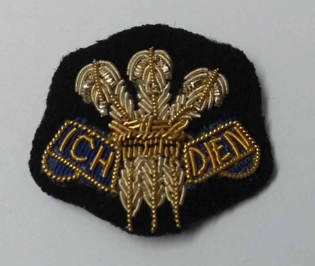 Genuine British Army Mess Dress Wire Braided Prince of Wales Feathers