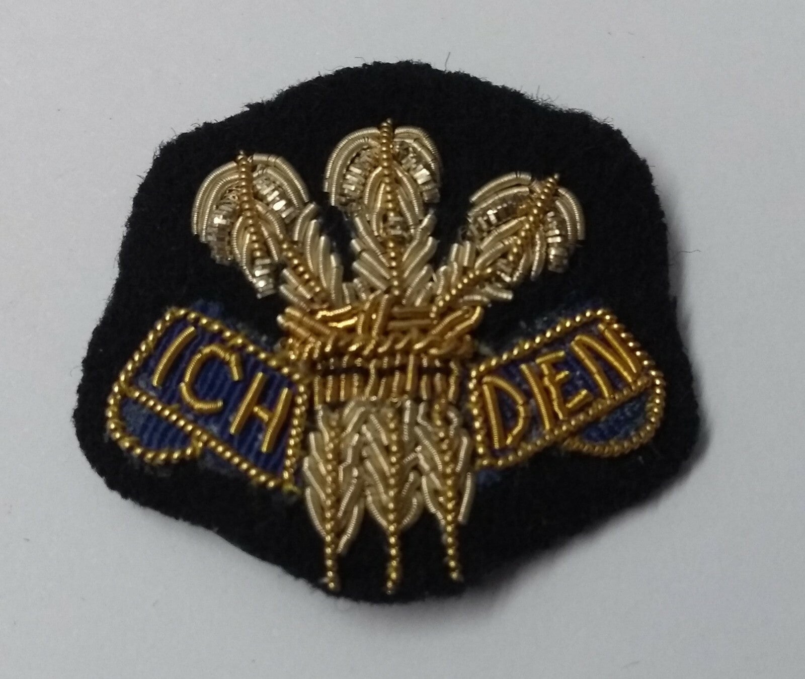 Genuine British Army Mess Dress Wire Braided Prince of Wales Feathers