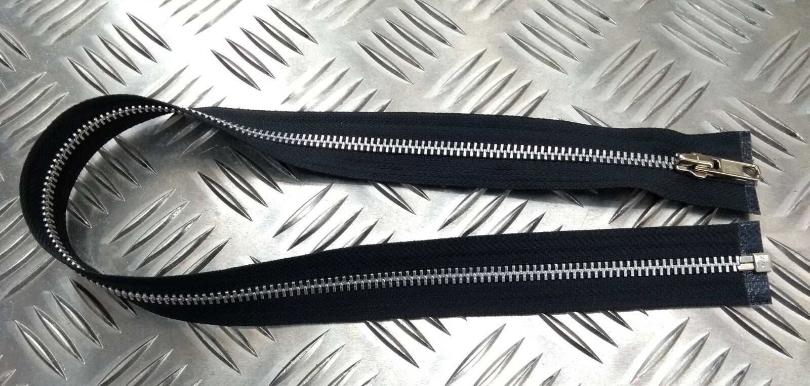 YKK 56cm Open End Zip Zipper Stealth Black