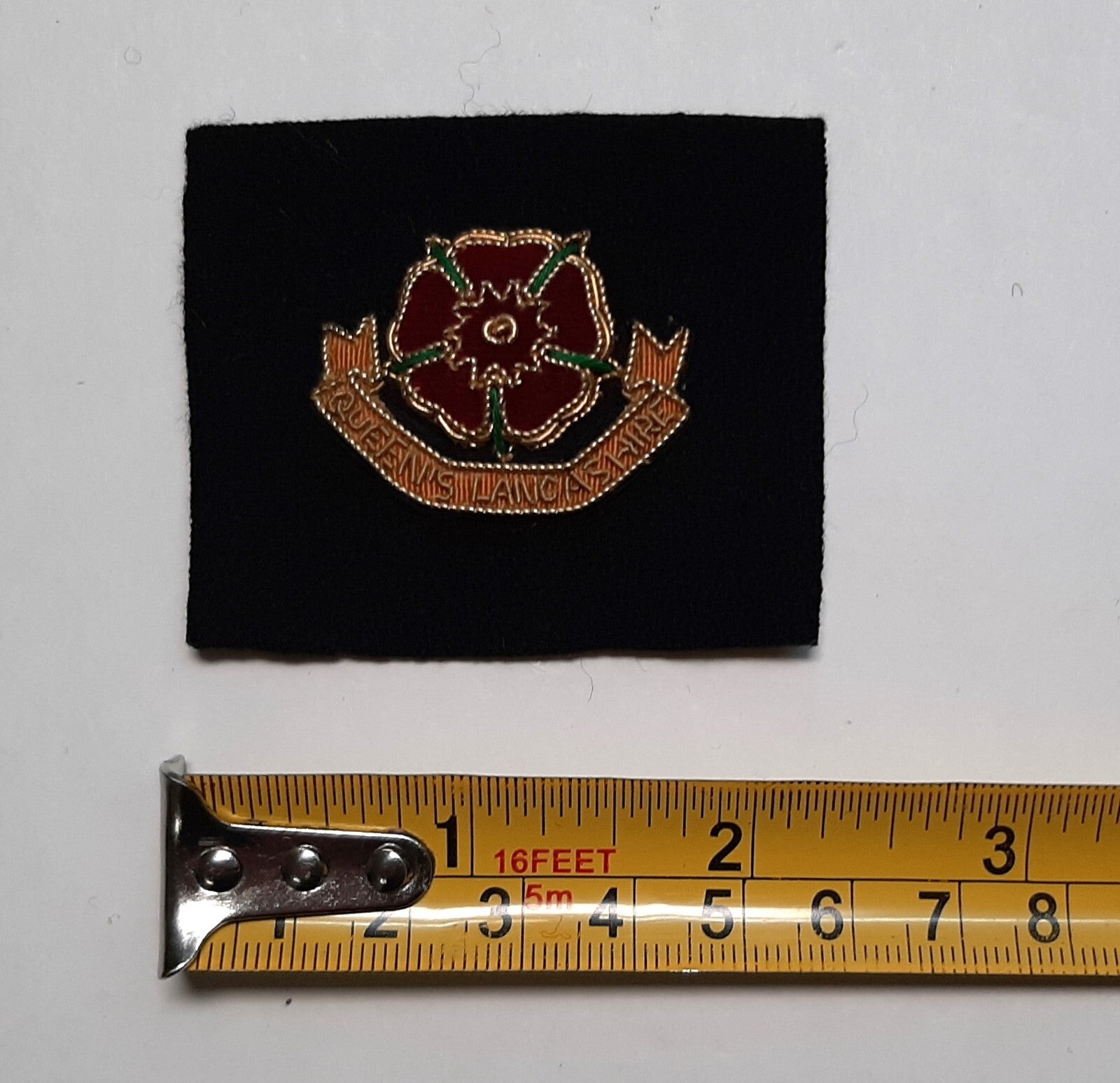 QLR British Army Hand Embroidered Queens' Lancashire Regiment Insignia Patch NOS