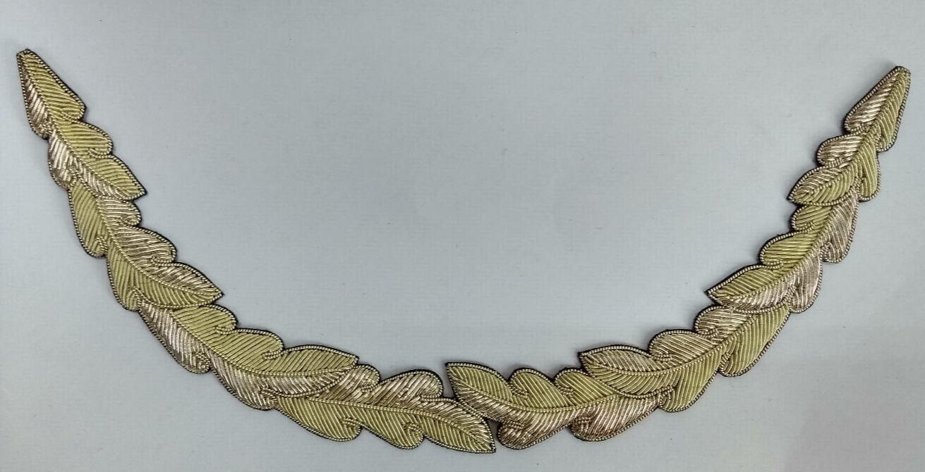 Silver Wire Oakleaf Applique Scrambled Egg Braid Garnish Cap Peak British Made