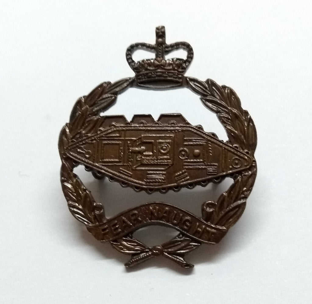 RTR Service Badge Royal Army Tank "Fear Naught" Insignia Subdued No Split Pins