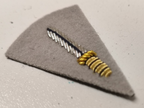 Intelligence Corps Dagger Patch on Grey Felt Embroidered Wire Braided Mess Kit