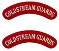 Coldstream Guards White on Red Shoulder Title Patches