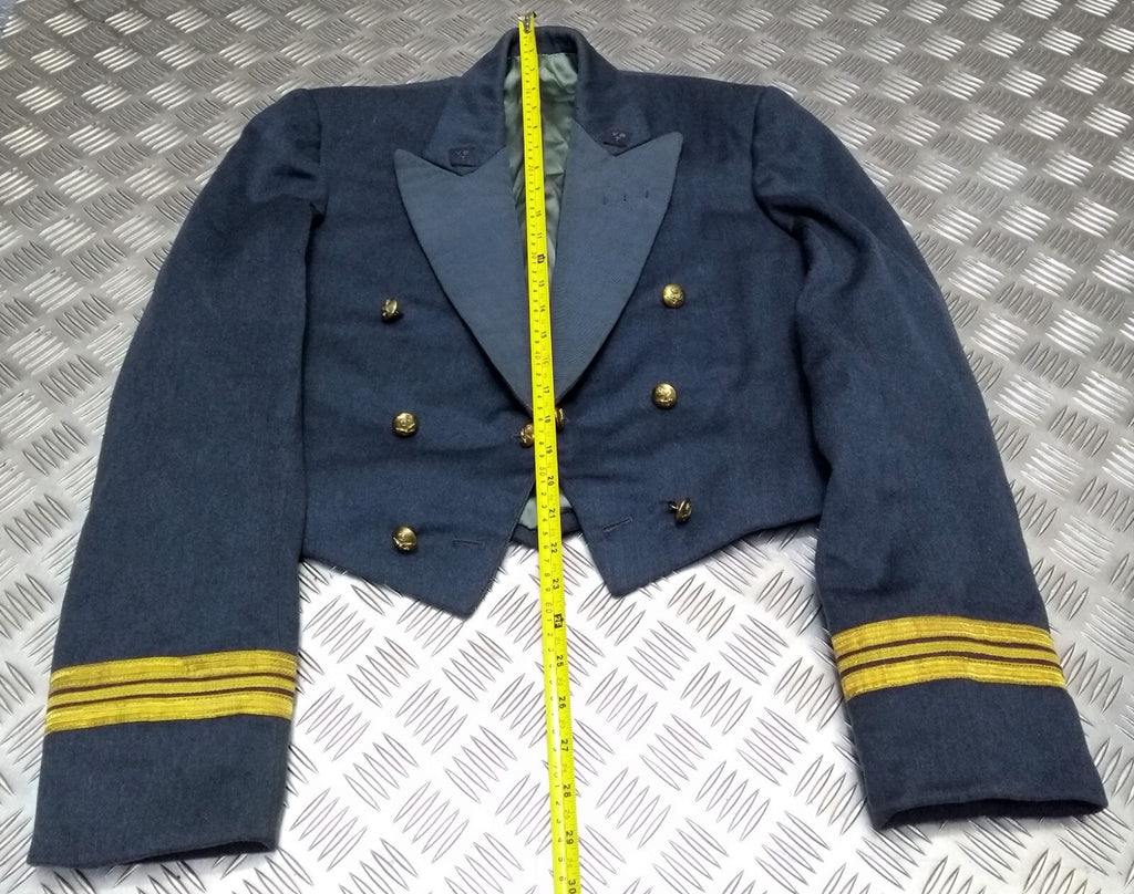Vintage Mess Jacket RAF Royal Air Force with Cuff Ribbons and Kings Crown Buttons