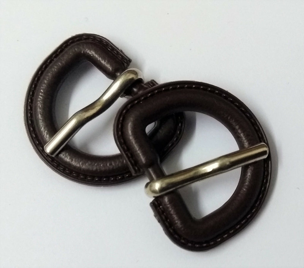 Genuine British 3/4" Stable Belt Bound D Ring Prong Buckle 1 Pair STD36