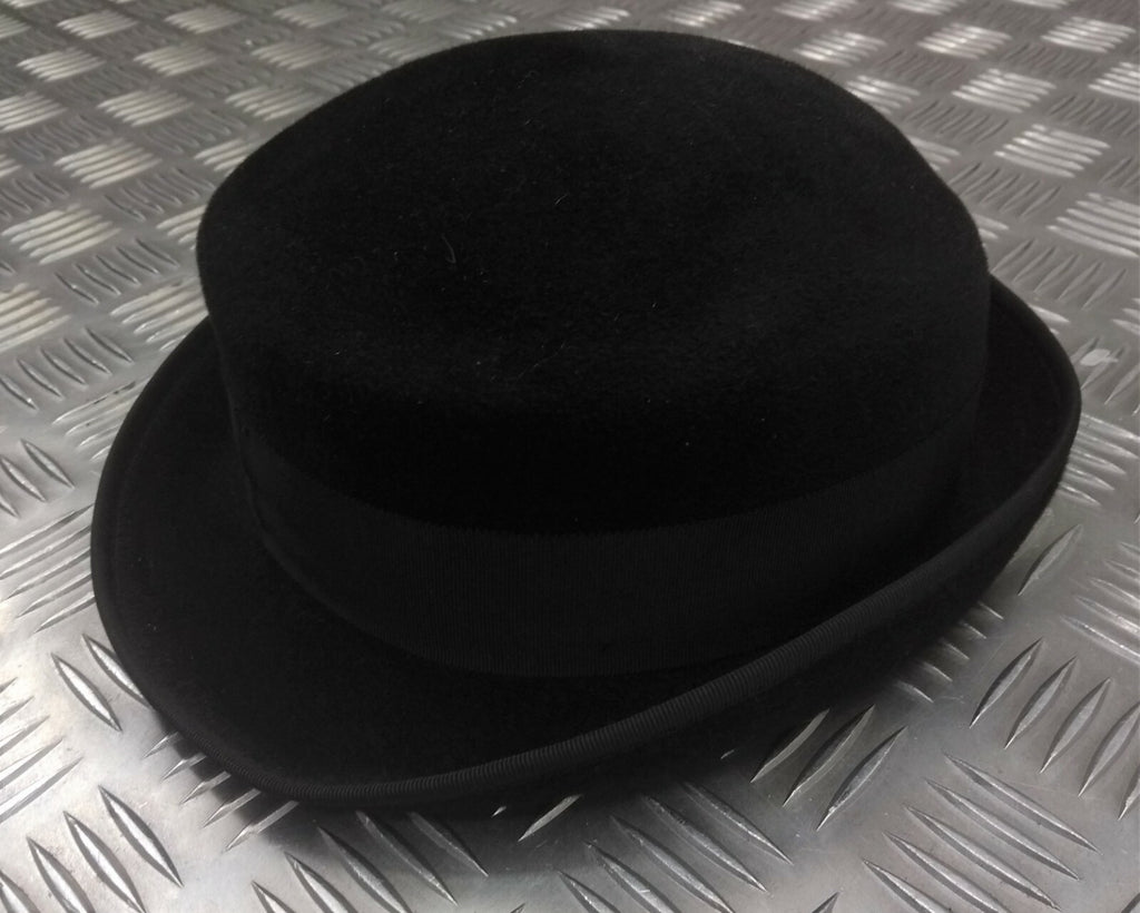 Genuine UK Made Failsworth Black Fashion Felt Hat Curled Rim Small FWS1