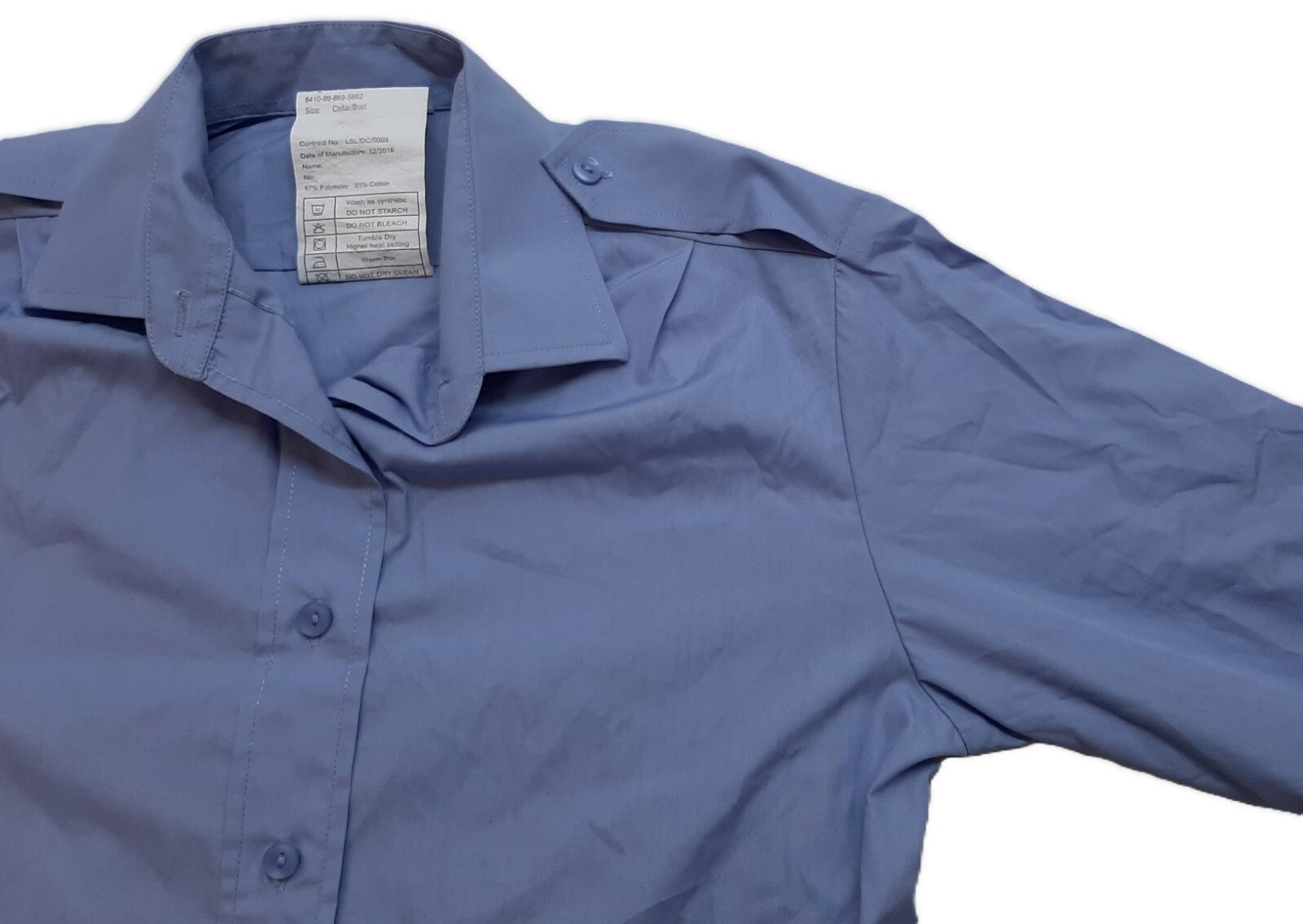WRAF / RAF Womans Blue Shirt Royal Air Force Short or Long Sleeves G1